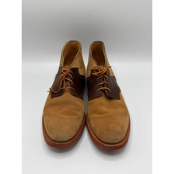 Mark McNairy Chukka Boot Tan Suede Brown Leather Mens 8753CS Size 12 No Box main image 12